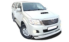 Защита переднего бампера двойная d76/60 мм для Toyota Hilux VII Рестайлинг