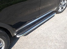 Пороги с площадкой (нерж. лист) 60,3 мм для Kia Sorento III Prime