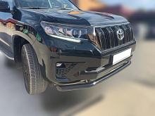 Защита переднего бампера с покрытием "раптор" d60 мм для Toyota Land Cruiser Prado 150 Series Рестайлинг 2
