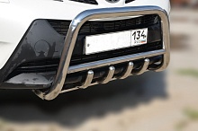 Защита переднего бампера скоба низкая+зубья d60/42/42 мм для Toyota RAV4 IV (XA40)