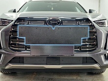 Зимняя заглушка радиатора на стяжке верх 2 части для GAC GS4 I