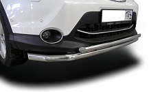 Защита переднего бампера двойная d60/42 мм для Nissan Qashqai II
