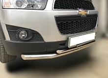 Защита переднего бампера двойная d60/42 мм для Chevrolet Captiva I Рестайлинг