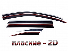 Дефлекторы окон 2D с хром накладками 6 шт. для Kia Sorento IV Рестайлинг