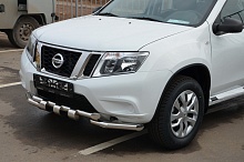 Защита переднего бампера G d60/60 мм для Nissan Terrano III (D10)