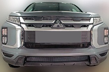 Комплект сеток black низ и центр для Mitsubishi ASX I Рестайлинг 3