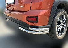 Защита заднего бампера угловая двойная d60/42 мм для Haval H7 I