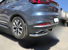 Защита заднего бампера угловая d60 мм для Chery Tiggo 7 Pro I