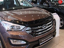 Дефлектор капота темный для Hyundai Santa Fe III Рестайлинг