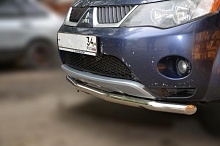 Защита переднего бампера d60 мм для Mitsubishi Outlander II