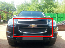 Защитная сетка радиатора комплект 2 части для Chevrolet TrailBlazer II