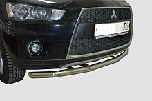 Защита переднего бампера d60 мм для Mitsubishi Outlander II Рестайлинг