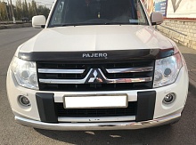 Защита переднего бампера овал d75х42 мм для Mitsubishi Pajero IV Рестайлинг 1