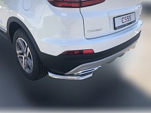 Защита заднего бампера угловая d60 мм для Changan CS55 I