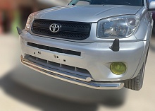 Защита переднего бампера двойная d60/42 мм для Toyota RAV4 II (XA20)