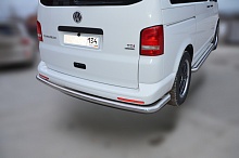 Защита заднего бампера угловая большая d60 мм для Volkswagen Caravelle T5 Рестайлинг