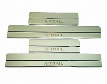 Накладки на пороги из нержавеющей стали 4шт. для Nissan X-Trail III