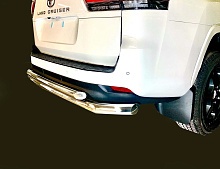 Защита заднего бампера двойная d76/60 мм для Toyota Land Cruiser 300 Series