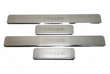 Накладки на пороги из нержавеющей стали 4шт. для Chevrolet Cruze I Рестайлинг