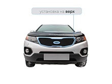 Защитная сетка радиатора верх, с вырезом под логотип для Kia Sorento II