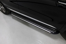 Пороги алюминиевые "Slim Line Silver" 1720 мм для Changan CS75 I Рестайлинг