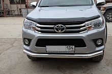 Защита переднего бампера d76 мм для Toyota Hilux VIII