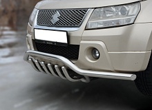 Защита переднего бампера волна+зубья d53/42 мм для Suzuki Grand Vitara III Рестайлинг
