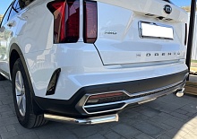Защита заднего бампера угловая d60 мм для Kia Sorento IV