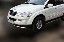 Защита переднего бампера d76 мм для SsangYong Kyron I Рестайлинг