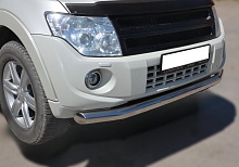 Защита переднего бампера d76 мм для Mitsubishi Pajero IV Рестайлинг 2