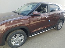 Пороги труба d60 мм для Hyundai Creta II