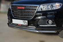 Защита переднего бампера двойная d53/42 мм для Haval H6