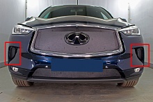 Зимняя заглушка радиатора на стяжке боковые (2 части) для Infiniti QX50 II