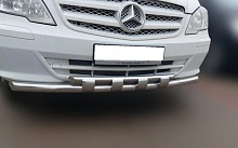 Защита переднего бампера двойная с перемычками d60/42 мм для Mercedes-Benz Vito II (W639) Рестайлинг