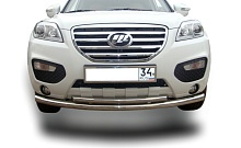 Защита переднего бампера двойная d60/53 мм для Lifan X60 I