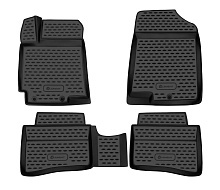 Коврики 3D в салон полиуретан 4 шт для Hyundai Solaris I Рестайлинг