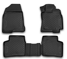 Коврики 3D в салон полиуретан 4 шт. для Toyota Prius II (XW20)