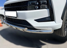Защита переднего бампера двойная с перемычками d60/42 мм для JAC JS6