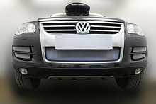 Комплект сеток chrome низ и бок 4 части для Volkswagen Touareg I Рестайлинг