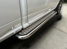 Пороги с накладным листом d76 мм для RAM 1500 V