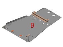 Защита картера и КПП (установка невозможна без ALF1205st) для Toyota Land Cruiser 200 Series Рестайлинг 1