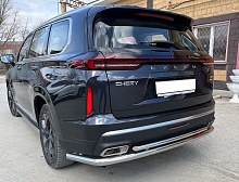 Защита заднего бампера угловая большая двойная d60/42 мм для EXEED VX I