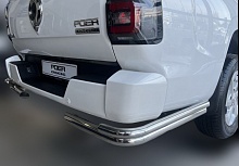 Защита заднего бампера угловая двойная d60/42 мм для Great Wall Poer King Kong I