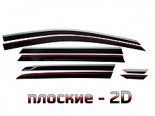 Дефлекторы окон 2D с хром накладками 6 шт. для Geely Okavango I Рестайлинг
