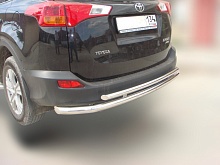 Защита заднего бампера двойная d60/42 мм для Toyota RAV4 IV (XA40)