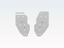 Защита топливного бака (2 части) для Jeep Grand Cherokee IV (WK2) Рестайлинг