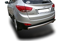 Защита заднего бампера овал d75х42 мм для Hyundai ix35 I