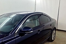 Дефлекторы окон 2D с хром накладками 4 шт. для Volvo S80 II