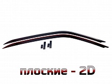 Дефлекторы окон 2D с хром накладками 2 шт. для Dodge Challenger III Рестайлинг 2