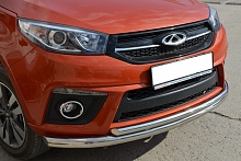 Защита переднего бампера двойная d60/42 мм для Chery Tiggo 3 I